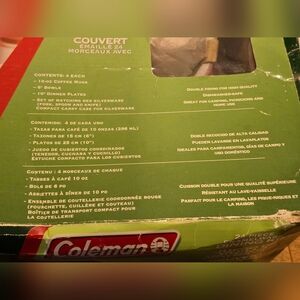 Coleman 24 Piece Enamelware Dining Kit Red & White